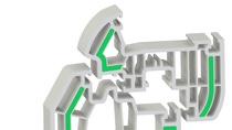 New Ultradur® grade improves the insulating properties of window profiles. Application example of Ultradur (green) in a PVC window profile, produced in co-extrusion process. New Ultradur® grade improves the insulating properties of window profiles. Application example of Ultradur (green) in a PVC window profile, produced in co-extrusion process.