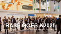 BASF goes K2025: a visual of BASF booth with visitors at K fair 