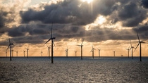 Wind park "Oersted" in the German North sea.