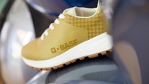 Golden shoe with BASF Logo Golden shoe with BASF Logo