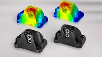 Zwei Vollkunststoffhalterungen und die Simulation der dahinter liegenden Bauteile Zwei Vollkunststoffhalterungen und die Simulation der dahinter liegenden Bauteile