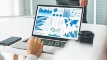 Businesswoman in business meeting using laptop computer proficiently at office for marketing data analysis . Corporate business team collaboration concept . Businesswoman in business meeting using laptop computer proficiently at office for marketing data analysis . Corporate business team collaboration concept .