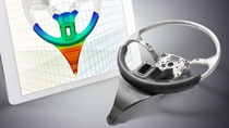 Die BASF hat jetzt ihr Simulationstool Ultrasim® so erweitert, dass sich das Aufschäumen und Aushärten der Weichintegralschaumsysteme Elastofoam® I für Automobil-Lenkräder präzise vorhersagen lässt. Damit können sowohl die wichtigsten chemischen Reaktionen als auch das Fließverhalten des Polyurethanschaums im Werkzeug berechnet werden. Der neue BASF-Service ermöglicht es Lenkradherstellern, Entwicklungszyklen zu verkürzen, so Kosten zu senken – und gleichzeitig die Trends hin zu größerer Funktionsintegration, mehr Elektronik und individuellem Design bei Lenkrädern zu verwirklichen. Er ist bei Automobilzulieferern wie ZF-TRW Automotive Safety Systems im Einsatz.
BASF has expanded its simulation tool Ultrasim® so that it can now precisely predict the foaming and curing of the flexible integral foam system Elastofoam® I for car steering wheels. With the detailed simulation, the most important chemical reactions as well as the flow behavior of the polyurethane foam in the mold can be calculated. The new BASF service allows steering wheel manufacturers to reduce development cycles, thereby lowering costs, while at the same time realizing the trends towards greater functional integration, more electronics and individual design in steering wheels. It is used by automotive suppliers such as ZF-TRW Automotive Safety Systems. Die BASF hat jetzt ihr Simulationstool Ultrasim® so erweitert, dass sich das Aufschäumen und Aushärten der Weichintegralschaumsysteme Elastofoam® I für Automobil-Lenkräder präzise vorhersagen lässt. Damit können sowohl die wichtigsten chemischen Reaktionen als auch das Fließverhalten des Polyurethanschaums im Werkzeug berechnet werden. Der neue BASF-Service ermöglicht es Lenkradherstellern, Entwicklungszyklen zu verkürzen, so Kosten zu senken – und gleichzeitig die Trends hin zu größerer Funktionsintegration, mehr Elektronik und individuellem Design bei Lenkrädern zu verwirklichen. Er ist bei Automobilzulieferern wie ZF-TRW Automotive Safety Systems im Einsatz.
BASF has expanded its simulation tool Ultrasim® so that it can now precisely predict the foaming and curing of the flexible integral foam system Elastofoam® I for car steering wheels. With the detailed simulation, the most important chemical reactions as well as the flow behavior of the polyurethane foam in the mold can be calculated. The new BASF service allows steering wheel manufacturers to reduce development cycles, thereby lowering costs, while at the same time realizing the trends towards greater functional integration, more electronics and individual design in steering wheels. It is used by automotive suppliers such as ZF-TRW Automotive Safety Systems.