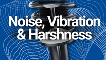 eMobility: Grey coil spring isolator on blue background eMobility: Grey coil spring isolator on blue background