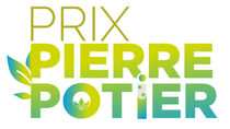 Logo of Prix Pierre Potier in the colours blue and green 