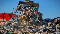 Landfill with large amounts of mixed waste.
