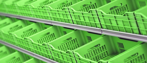 Plastic vegetable and fruit crates in a row on supermarket shelves. 3d illustration; Shutterstock ID 1798624936; purchase_order: 20220705; job: Präsentation; client: BASF SE, EV/K, Katharina Sinsch; other: BASF SE, GBH/IM, Matthias Baque Plastic vegetable and fruit crates in a row on supermarket shelves. 3d illustration; Shutterstock ID 1798624936; purchase_order: 20220705; job: Präsentation; client: BASF SE, EV/K, Katharina Sinsch; other: BASF SE, GBH/IM, Matthias Baque