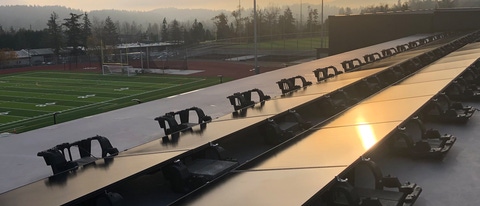 IronRidge BX Chassis secure solar panels to a flat roof IronRidge BX Chassis secure solar panels to a flat roof