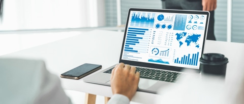 Businesswoman in business meeting using laptop computer proficiently at office for marketing data analysis . Corporate business team collaboration concept . Businesswoman in business meeting using laptop computer proficiently at office for marketing data analysis . Corporate business team collaboration concept .