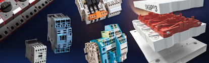 Electronics and electric components made with Ultramid in front of a blue backdrop Electronics and electric components made with Ultramid in front of a blue backdrop