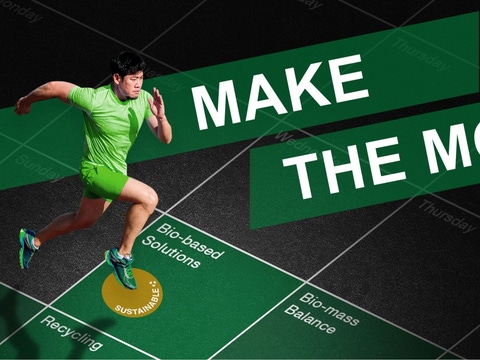 Make the Move Footwear campaign, coloured in green Make the Move Footwear campaign, coloured in green