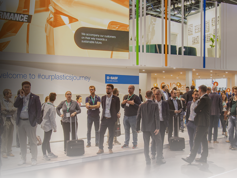 K2025 Header with People visiting BASF's booth at K fair K2025 Header with People visiting BASF's booth at K fair