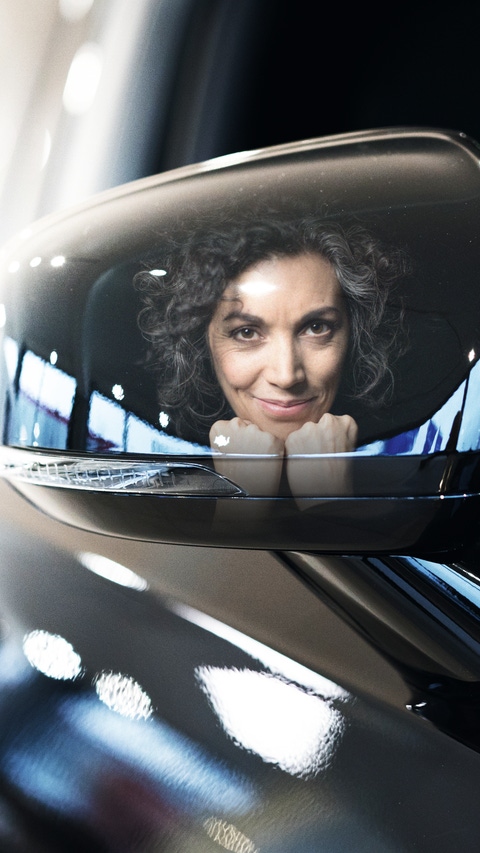 Car Side Mirror Close-up