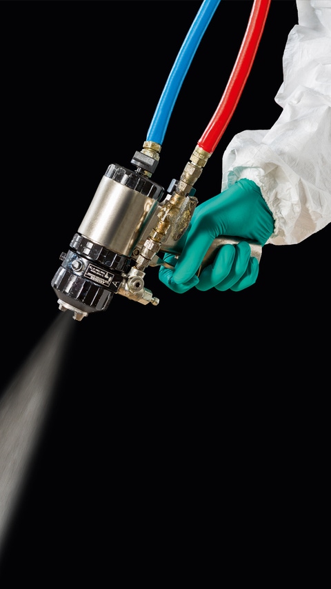 Elastocoat® spray black background