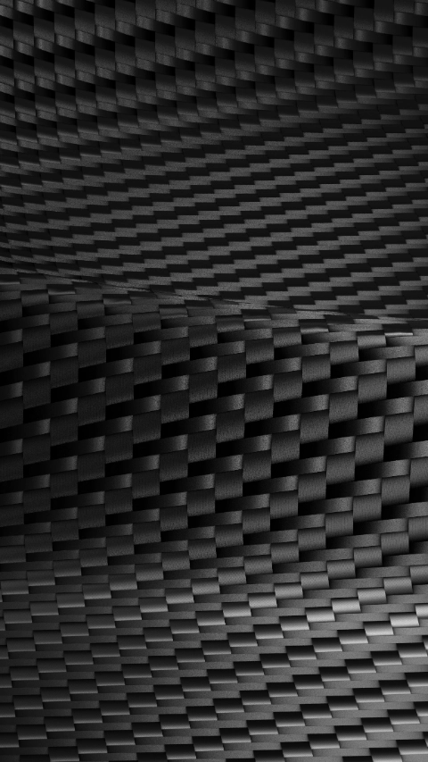 Shiny Carbon fiber wave background composite. Carbon fibre flowing material. 3D illustration