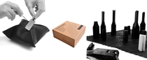 Thoughtfully packaged board game set made from Haptex® synthetic leather and Ultramid® components, combining innovative materials, craftsmanship, and sustainable design.