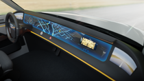 Image of a modern car dashboard made out of BASF's Elastollan