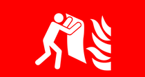 Fire Blanket Symbol Sign Isolate On White Background,Vector Illustration EPS.10  