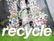 Visual of Recycle from #OurPlasticsJourney showing a recycling process Visual of Recycle from #OurPlasticsJourney showing a recycling process