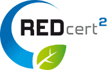 Logo of Redcert2 in blue with green leaf Logo of Redcert2 in blue with green leaf