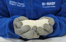 Hands holding ecoflex® granulate